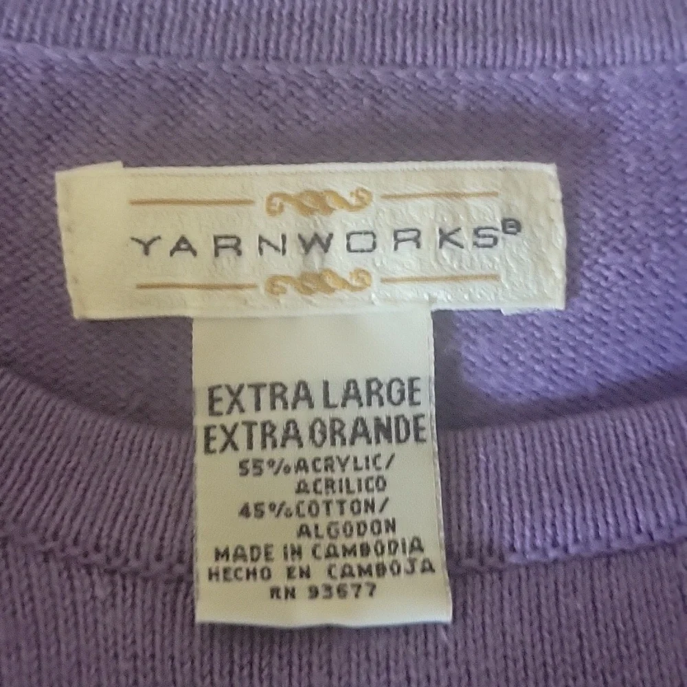 2 Pc. Lavender Cardigan Sweater - Picture 3 of 5